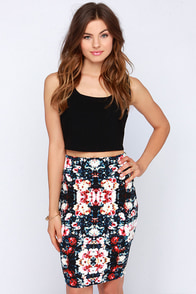 The Fifth Label I'm Waiting Here - Mirror Print Skirt - Bodycon Skirt ...