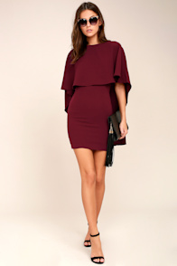 Best is Yet to Come Burgundy Backless Dress