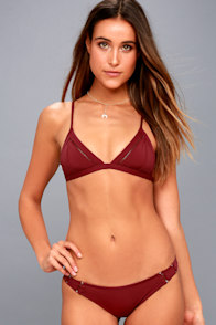 My Cheeky Wine Red Bikini Bottom