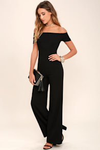 Alleyoop Black Off-the-Shoulder Jumpsuit