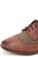 brown oxford flats