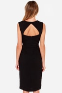 Black Dress - Backless Dress - Midi Dress - $99.00