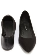 Cute Black Flats - Pointed Flats - Black Shoes - $17.00