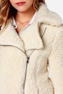 Cute Cream Coat - Shearling Coat - Oversized Coat - Sherpa Coat - $111.00