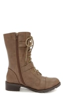 tan mid calf flat boots