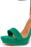 jade green high heels