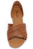 peep toe flats tan