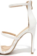 white dress sandals medium heel