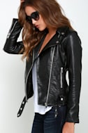 Blank NYC Ol Lady Black Vegan Leather Jacket