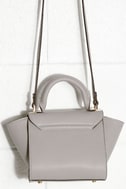 Chic Grey Purse - Vegan Leather Handbag - Winged Handbag - Mini Handbag ...