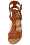 tan caged heeled sandals