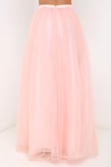 blush tulle maxi skirt