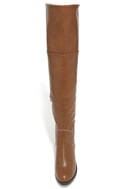 over the knee boots chestnut