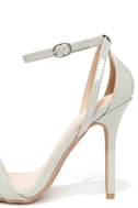 light gray strappy heels