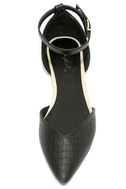 black crocodile flats