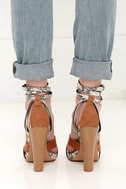 wrap heels tan