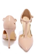 t strap pumps nude