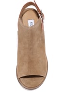 steve madden peep toe booties suede