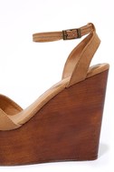 tan wooden wedges