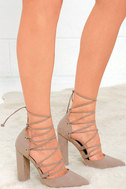 taupe pointed heels