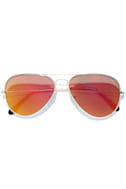 Cool and Reflected Gold and Red Mirrored Aviator Sunglasses