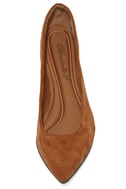 pointed tan flats