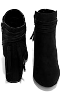 Black suede ankle booties