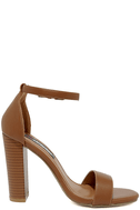 camel ankle strap heels