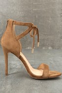 camel ankle strap heels