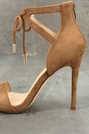 camel ankle strap heels