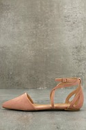 blush pointed flats