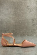 blush pointed flats