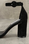 steve madden black glitter heels