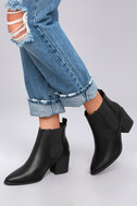 Chic Black Ankle Booties - Pointed Toe Booties - Ankle Boots