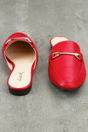 red flat slides
