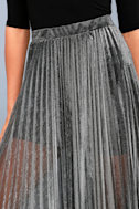 Trifecta gunmetal quilted skirt