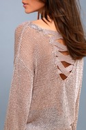 rose gold metallic sweater