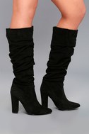 slouch high heel boots