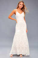Romantic Lace Dress - Bridal Dress - Lace Maxi Dress