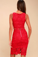 red lace two piece