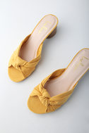 Cute Mustard Yellow Mules - Vegan Suede Mules