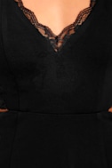 perfect evening black lace skater dress