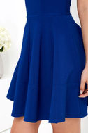 Pretty Cobalt Blue Dress - Skater Dress
