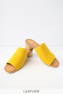 yellow mules flat