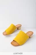 yellow mules flat