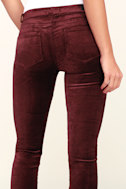 PAIGE Women’s Verdugo Velvet Ultra Skinny Jeans – Mid Rise, Brushed Cotton Blend, Distressed White - View #7