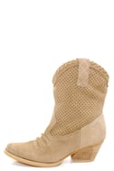 suede beige cowboy boots