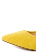 mustard pointed toe flats