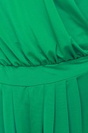 one shoulder green top