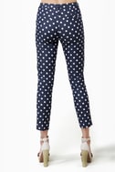 Cute Cropped Pants - Blue Pants - Polka Dot Pants - $40.00